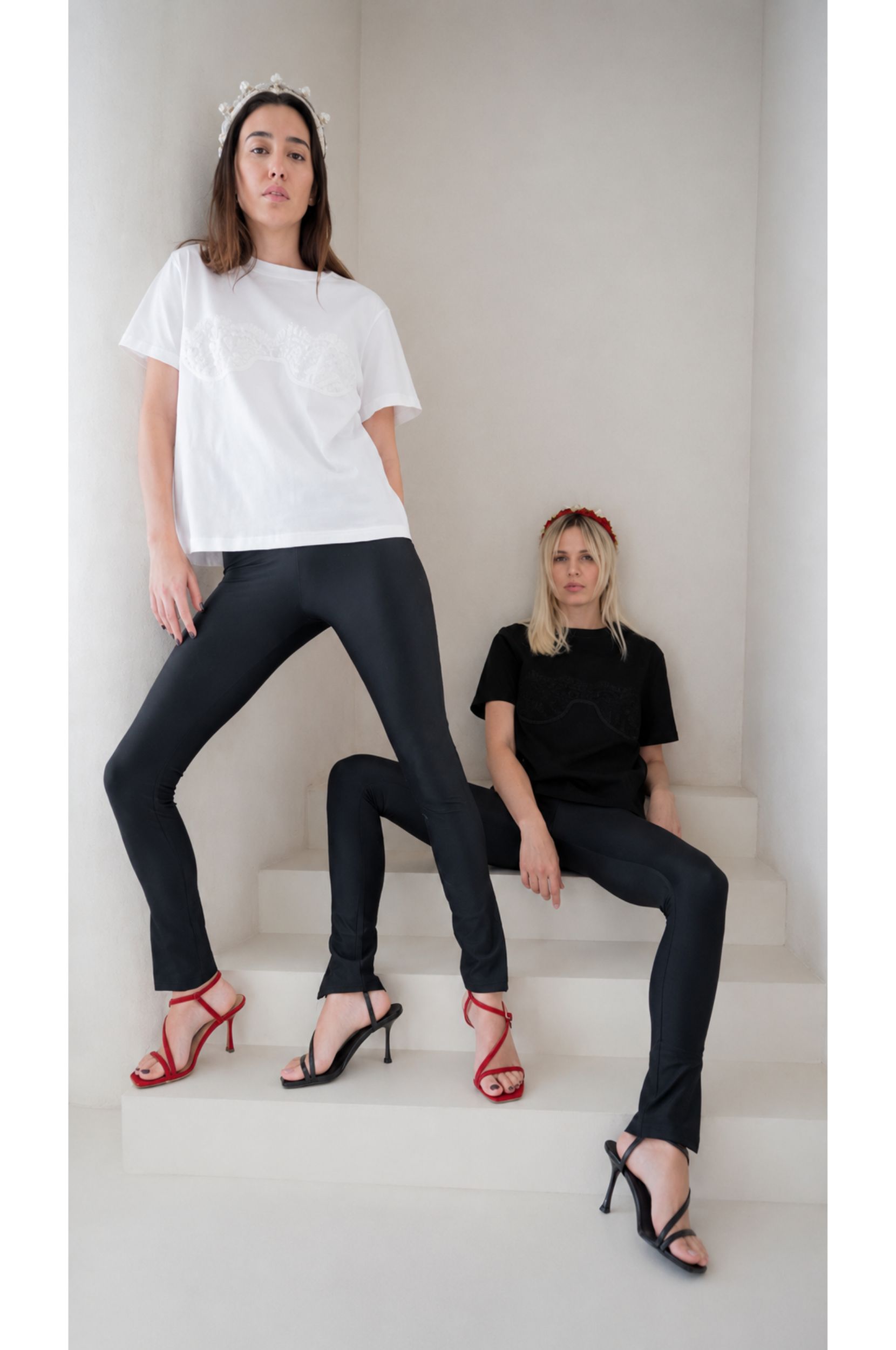 Lace Illusion T-Shirt White