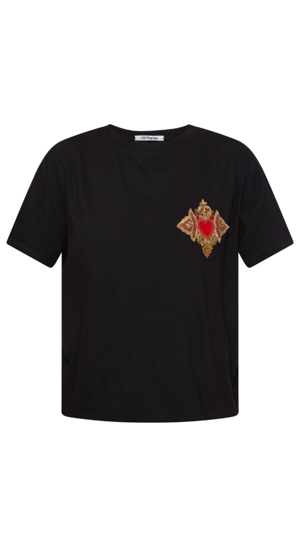 GOLDEN HEART TOP BLACK - imagine 2