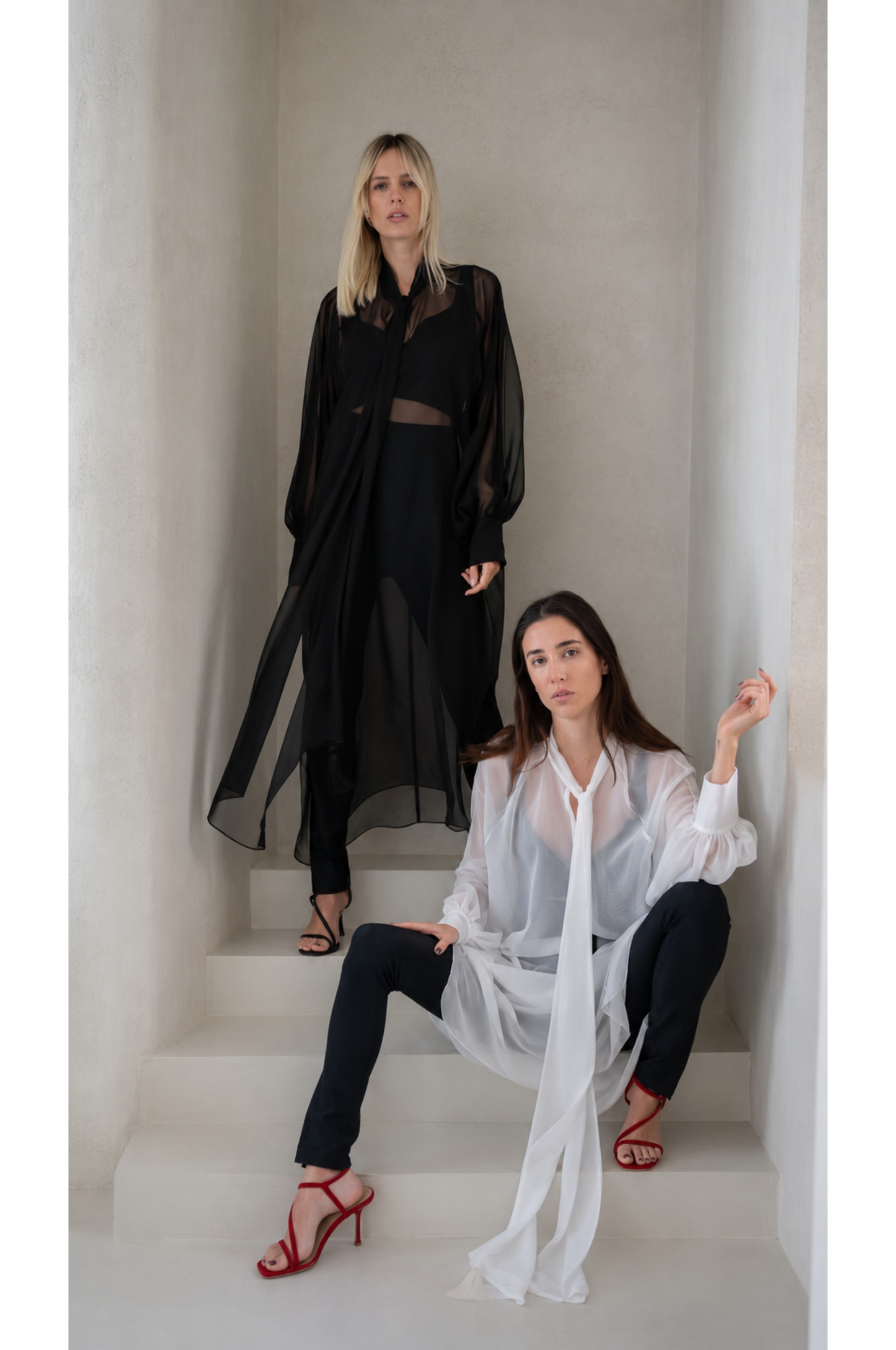 Noir Whisper Voile Shirt White
