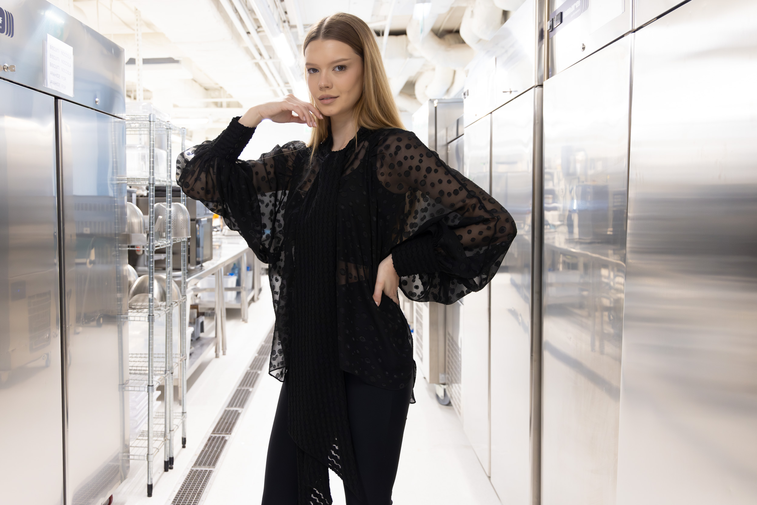 Midnight Dots Blouse - Image 3