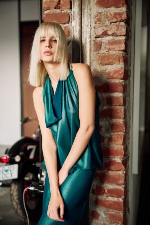 PASSION TOP DARK AQUA - Topuri pentru damă de salon