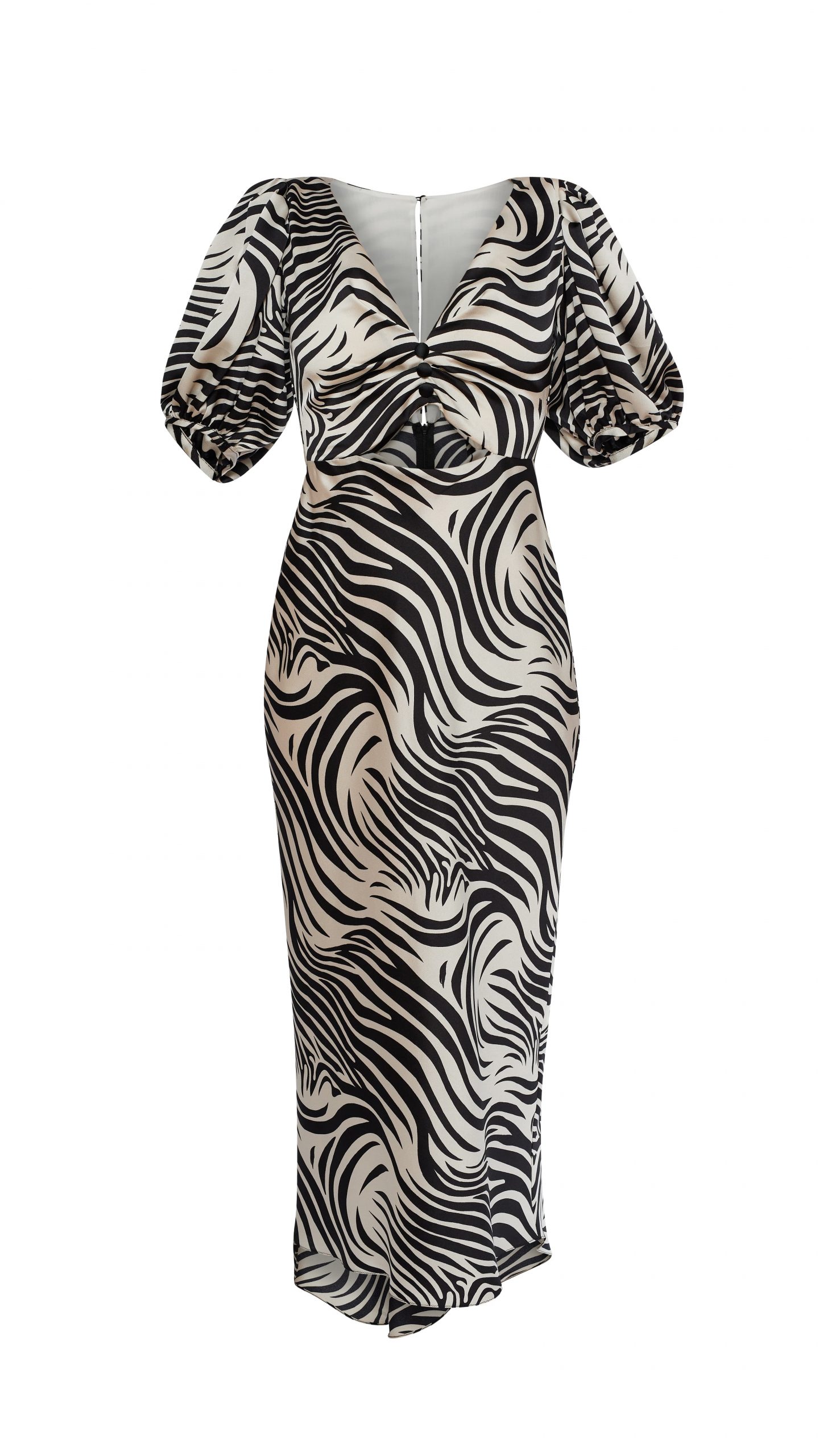 oasis tiger patched wrap dress